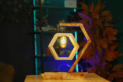 Hexagon Shape Art - Wooden Handcraft Lamp