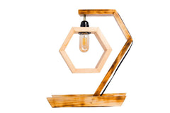 Hexagon Shape Art - Wooden Handcraft Lamp